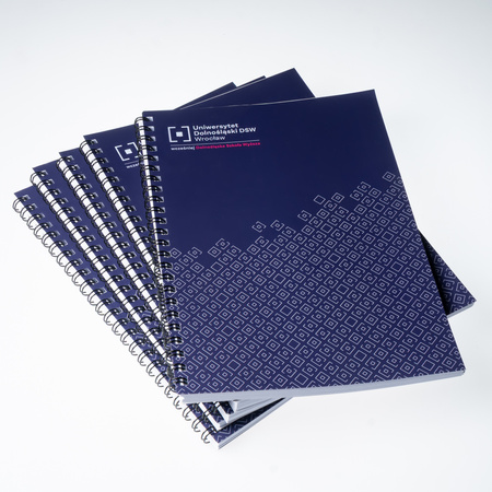 Notes A5 na spirali premium biały / granat