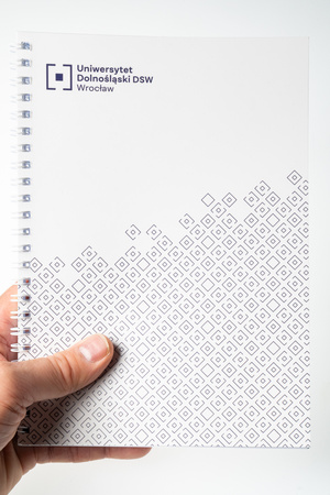 Notes A5 na spirali premium biały / granat