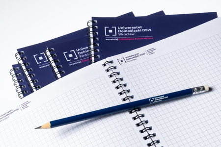 Notes A5 na spirali premium biały / granat