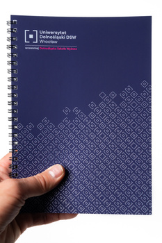 Notes A5 na spirali premium biały / granat